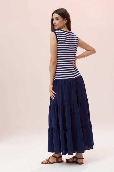 Летнее платье А-силуэта с воланами и нагрудными вытачками Ларс Стиль 789 - фото 4