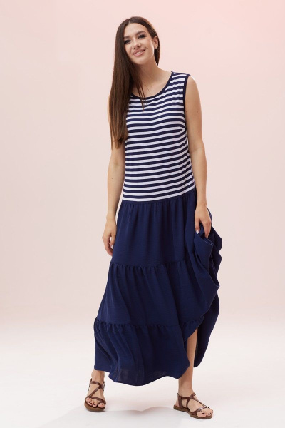 Летнее платье А-силуэта с воланами и нагрудными вытачками Ларс Стиль 789 - фото 3