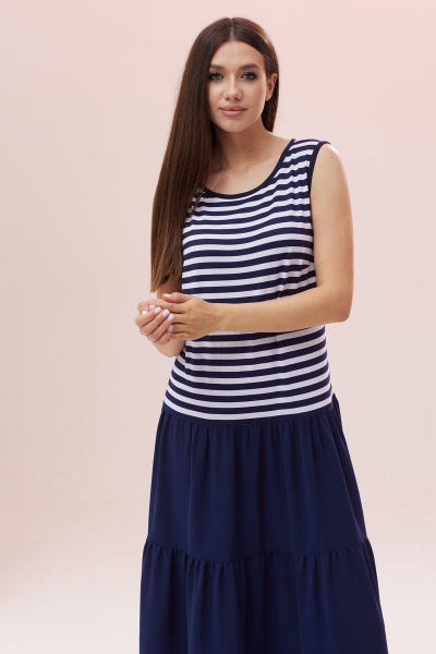 Летнее платье А-силуэта с воланами и нагрудными вытачками Ларс Стиль 789 - фото 2