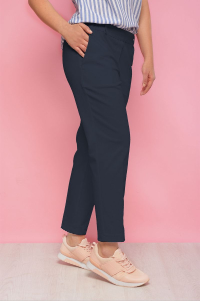 Функциональные летние брюки из хлопка с карманами Anelli 518 синий - фото 2