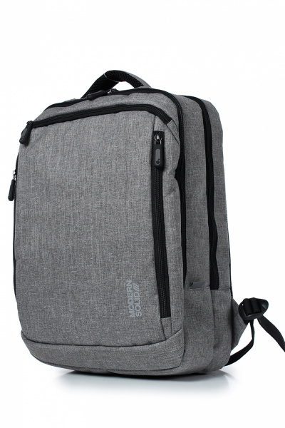 Серый текстильный рюкзак на два отделения с карманами и боковыми держателями Galanteya 39222.23с401к45 серый - фото 1