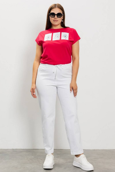 Брюки укороченные с имитацией карманов для лета Femme & Devur 9953 1.1F(164) - фото 2