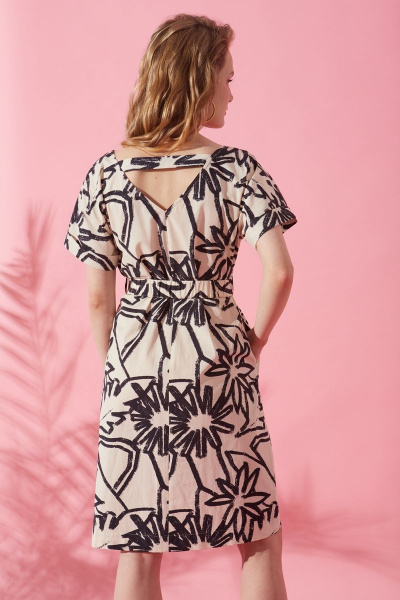 Легкое платье из хлопка с с поясом и карманами DAVYDOV 9222 - фото 4