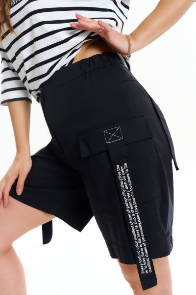 Шорты карго из хлопка с объемными карманами и резинкой AVE RARA 4093 - фото 2