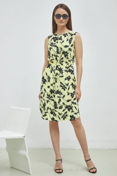 Платье с круглой горловиной и поясом в стиле On each day Femme & Devur 4620 10.32F(170) - фото 4