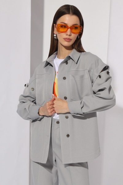 Брючный костюм с свободным жакетом и расширенными брюками N.O.W. 1262 - фото 3