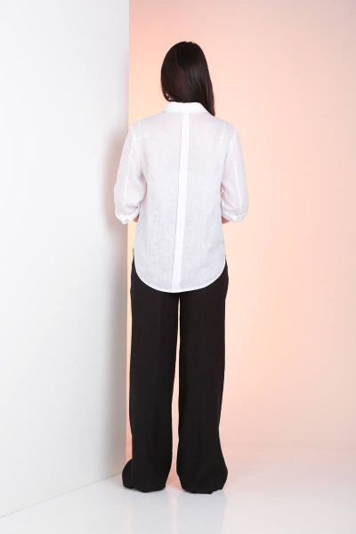 Рубашка из льна с классическими элементами для лета Ma Vie М532-1 - фото 3