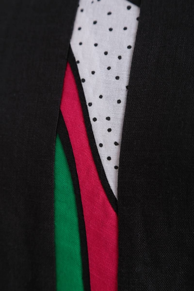 Блуза и кюлоты летний комплект свободного кроя из текстиля Ma Vie М622 черный - фото 6