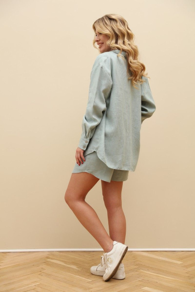 Летний комплект рубашки и шортов из натуральной ткани LM.Wear LN0993 - фото 9