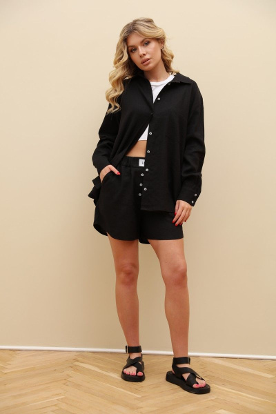 Летний костюм 2-ка из вискозы и лена с шортами на резинке LM.Wear LN0992 - фото 7