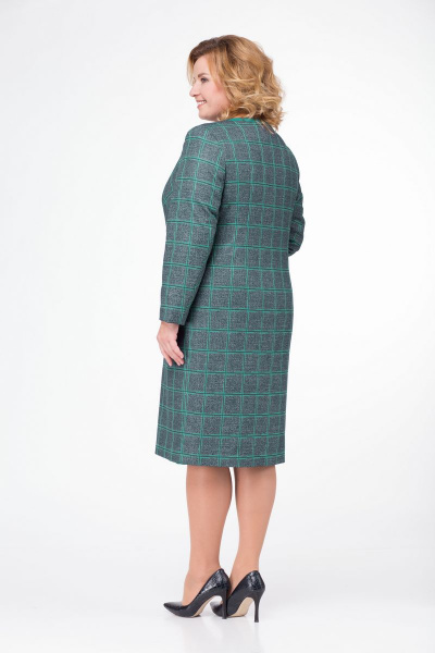 Кардиган, платье Bonna Image 15-125 клетка-зеленая - фото 6