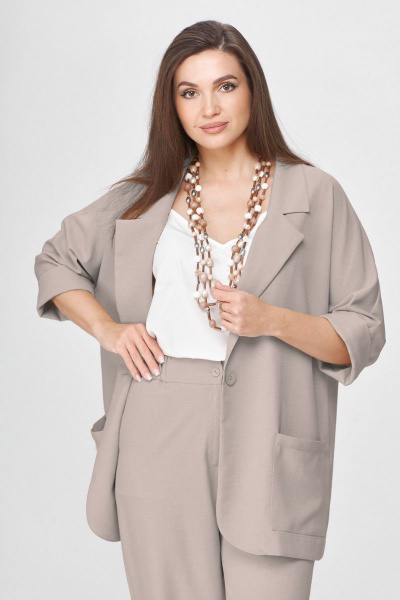 Брюки Abbi 2004 серо-бежевый - фото 3