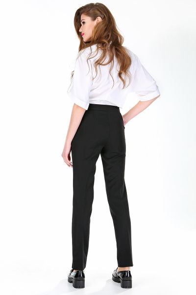 Удобные брюки с разрезами, зауженные к низу DNM 004 черный - фото 2