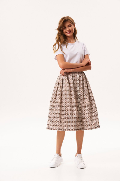 Юбка KaVaRi 2006 беж_узор - фото 2