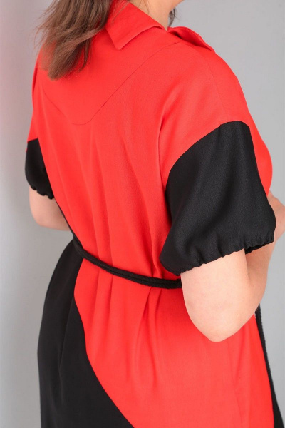 Платье свободного силуэта с асимметричным воротником VIA-Mod 554 - фото 4