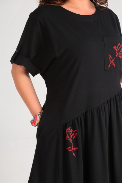 Платье Andrea Style 00167 черный - фото 3