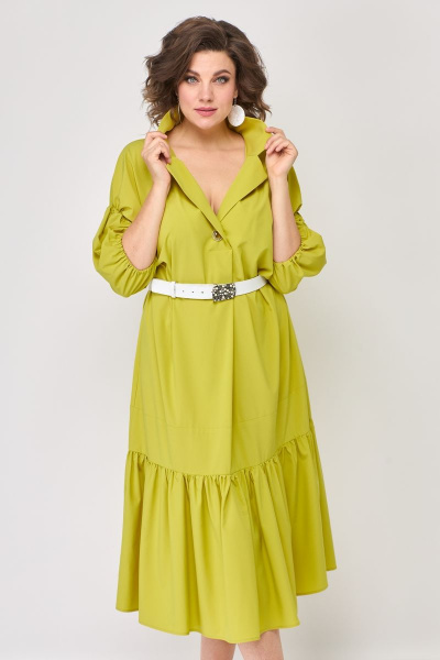 Яркое бохо-платье с пуговицами и карманами из текстиля Solomeya Lux 947G - фото 7