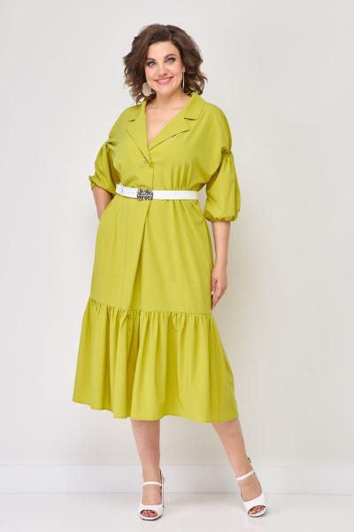 Яркое бохо-платье с пуговицами и карманами из текстиля Solomeya Lux 947G - фото 6