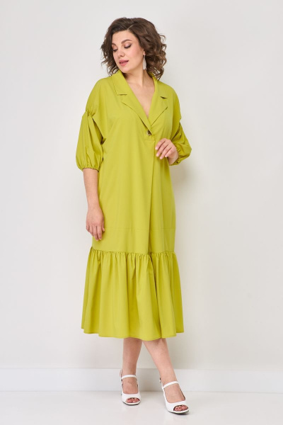 Яркое бохо-платье с пуговицами и карманами из текстиля Solomeya Lux 947G - фото 1