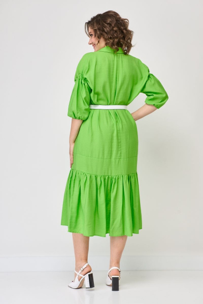 Стильное платье бохо со спущенной линией плеч и воланами из текстиля Solomeya Lux 947N - фото 7