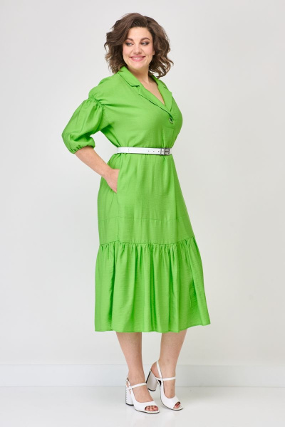 Стильное платье бохо со спущенной линией плеч и воланами из текстиля Solomeya Lux 947N - фото 6