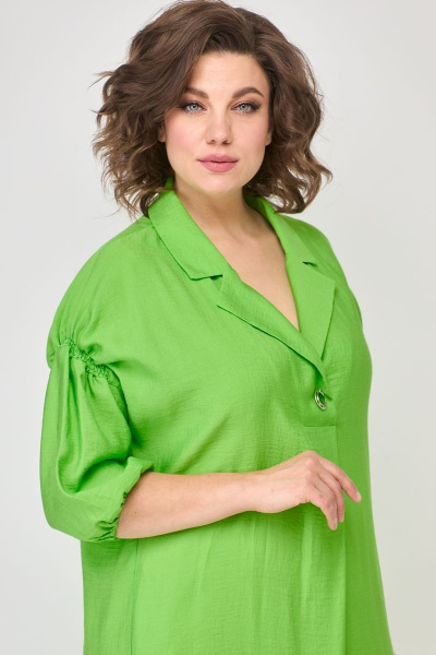 Стильное платье бохо со спущенной линией плеч и воланами из текстиля Solomeya Lux 947N - фото 5