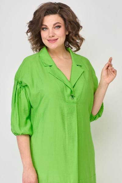 Стильное платье бохо со спущенной линией плеч и воланами из текстиля Solomeya Lux 947N - фото 3