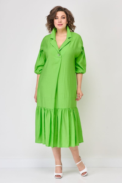 Стильное платье бохо со спущенной линией плеч и воланами из текстиля Solomeya Lux 947N - фото 1