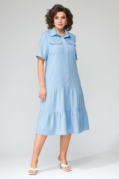 Платье с воланами и каскадным расклешением для летних будней Орхидея 1272 - фото 1