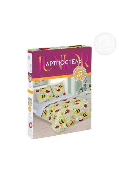 Наволочка, пододеяльник, простыня АРТПОСТЕЛЬ 112 шмелики - фото 6