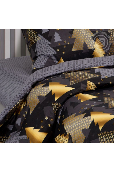 Темный комплект постельного белья из хлопкового поплина с большим размером АРТПОСТЕЛЬ 914 тайлер - фото 6