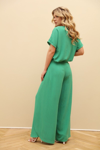 Летний комплект из блузки и брюков из легкой ткани LM КЗ8098 - фото 9