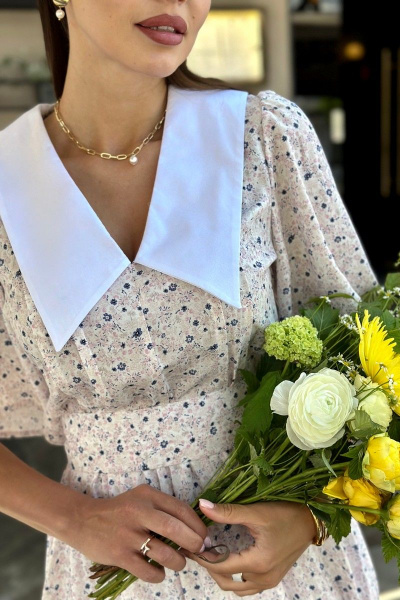 Легкое летнее платье с цветочным принтом из вискозы Pavlova 046 - фото 6