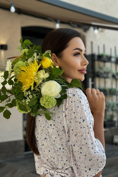 Легкое летнее платье с цветочным принтом из вискозы Pavlova 046 - фото 4