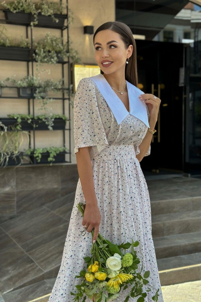 Легкое летнее платье с цветочным принтом из вискозы Pavlova 046 - фото 2