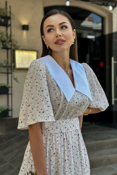 Легкое летнее платье с цветочным принтом из вискозы Pavlova 046 - фото 3