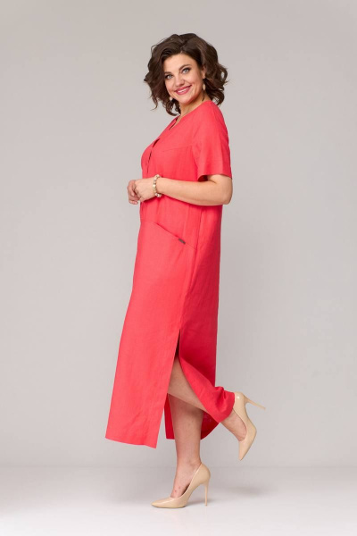 Платье Ollsy 1645 коралл - фото 2