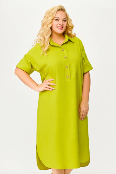 Летнее платье с нагрудными вытачками и воротником Swallow 496.4 - фото 7