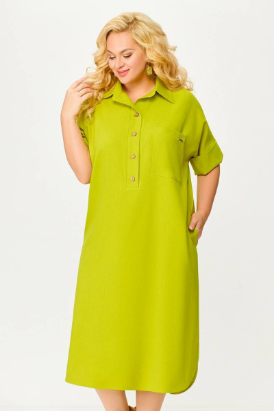 Летнее платье с нагрудными вытачками и воротником Swallow 496.4 - фото 8