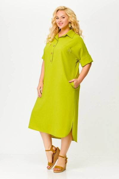 Летнее платье с нагрудными вытачками и воротником Swallow 496.4 - фото 5