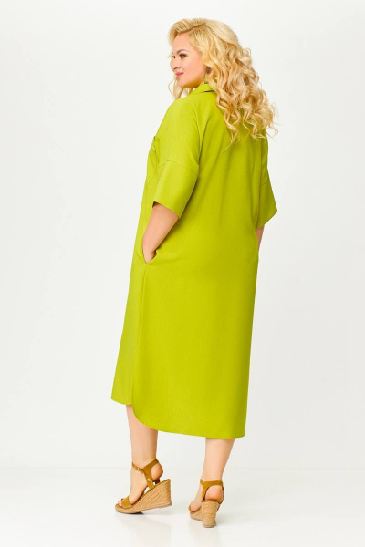 Летнее платье с нагрудными вытачками и воротником Swallow 496.4 - фото 6