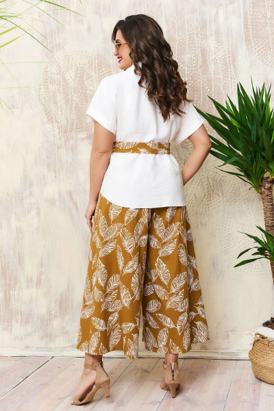 Летняя блуза и кюлоты из натуральных тканей стиль На каждый день AGATTI 5111 - фото 4