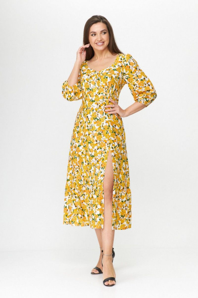 Платье Abbi 1012 желтые_кувшинки - фото 4