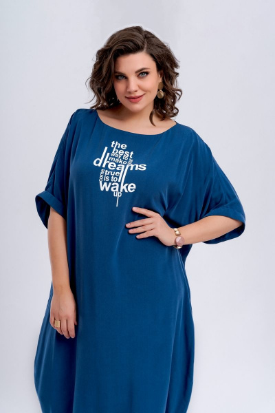 Демисезонное платье в стиле бохо из трикотажа Almirastyle 275 - фото 4