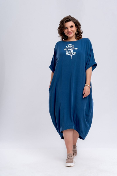 Демисезонное платье в стиле бохо из трикотажа Almirastyle 275 - фото 2