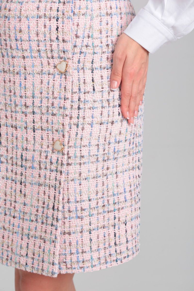 Платье-сарафан Chanel в стиле Твид с V-образным вырезом Immi 3016 розовый - фото 12