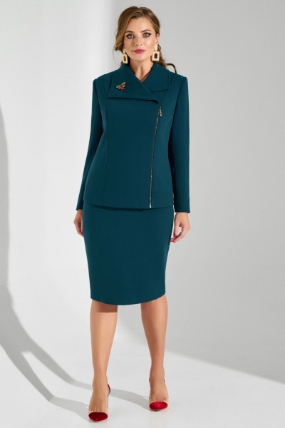 Жакет, юбка Lissana 3791 бирюза - фото 2