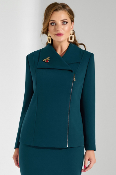 Жакет, юбка Lissana 3791 бирюза - фото 3