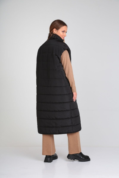 Юбка прямая: офисная юбка ниже колена из текстиля Immi 6003 черный - фото 12