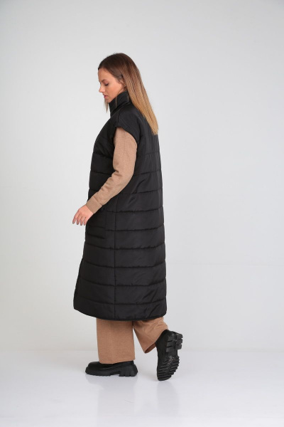 Юбка прямая: офисная юбка ниже колена из текстиля Immi 6003 черный - фото 11